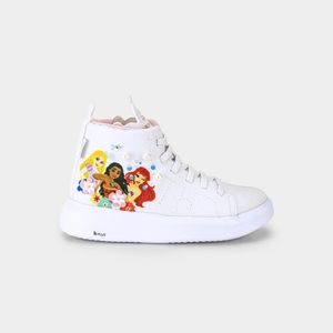Abotinado Infantil Bibi Glam Princesas da Disney Branco