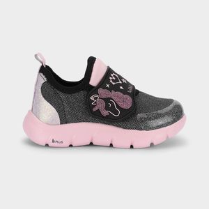 Tênis Infantil Bibi Energy Baby Glitter 2.0 Cinza  e Rosa de Unicórnio