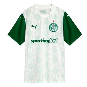 Camiseta de Time Puma Palmeiras Away 2025 Masculina Branca