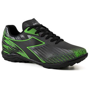 Chuteira Unissex Diadora Squadra III Society Preto e Cinza