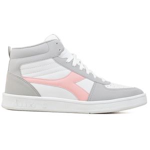 Tênis Feminino Diadora Hi-Playmaker Cinza e Rosa