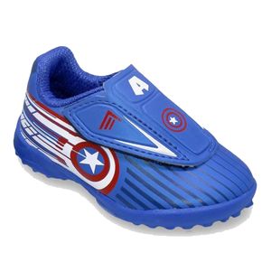 Chuteira Infantil Society Dray Marvel Capitão América  Azul