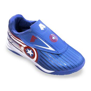 Chuteira Infantil Futsal Dray Marvel Capitão América Azul