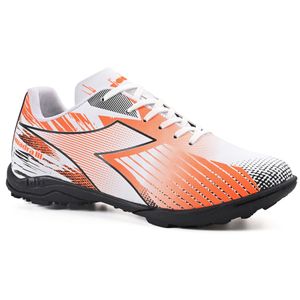 Chuteira Unissex Diadora Squadra III Society Branco e Preto