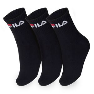 Kit 3 Pares de Meia Fila  Cano Médio 34 ao 38 Feminina Preta