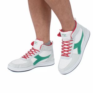 Tênis Diadora Hi-Playmaker Branco e Verde Unissex